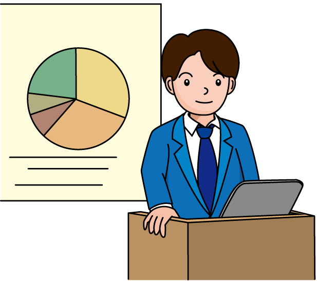 オフィス07-プレゼン イラスト