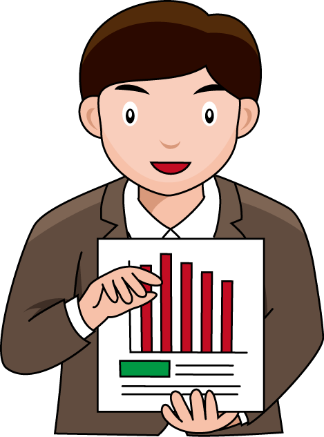 オフィス10-資料提示 イラスト