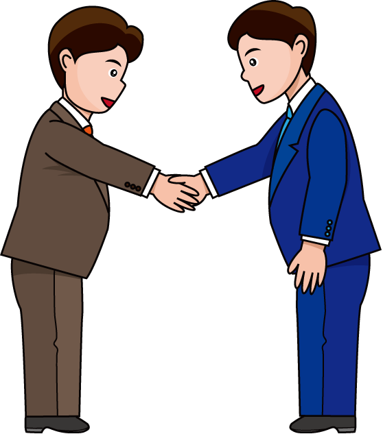 オフィス16-握手 イラスト