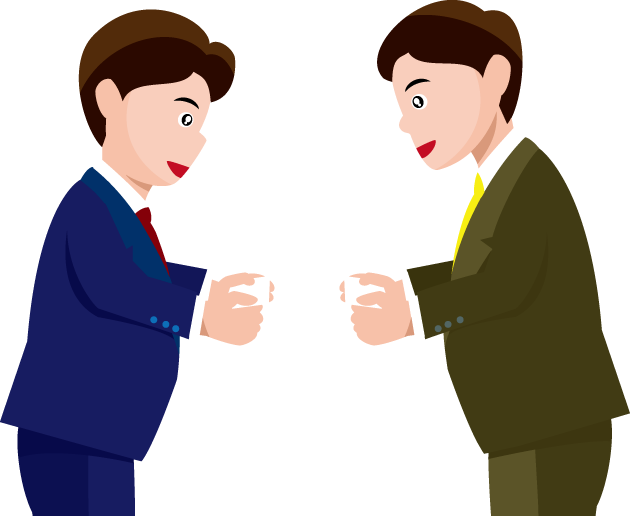 オフィス19-名刺交換 イラスト