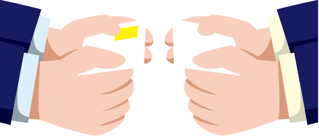 オフィス20-名刺交換 イラスト