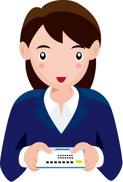 オフィス21-名刺交換 イラスト