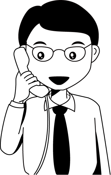 オフィス03-電話 イラスト