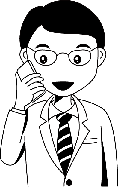 オフィス04-電話 イラスト