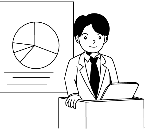 オフィス07-プレゼン イラスト