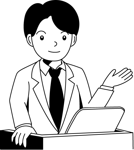 オフィス08-プレゼン イラスト