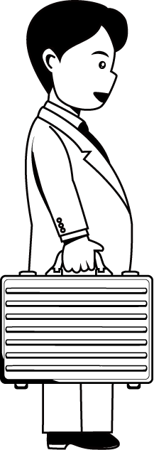 オフィス14-アタッシュケースイラスト