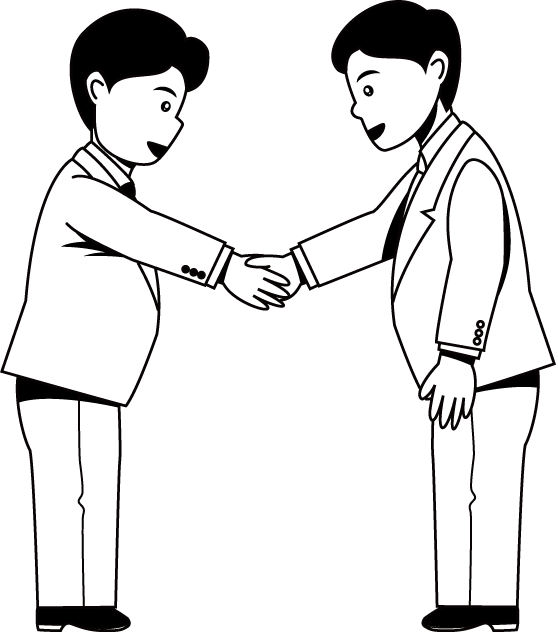 オフィス16-握手 イラスト