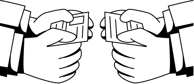 オフィス20-名刺交換 イラスト