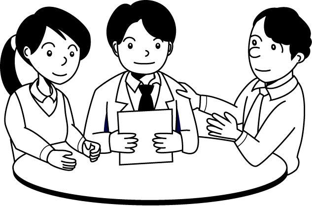 オフィス23-会議 イラスト