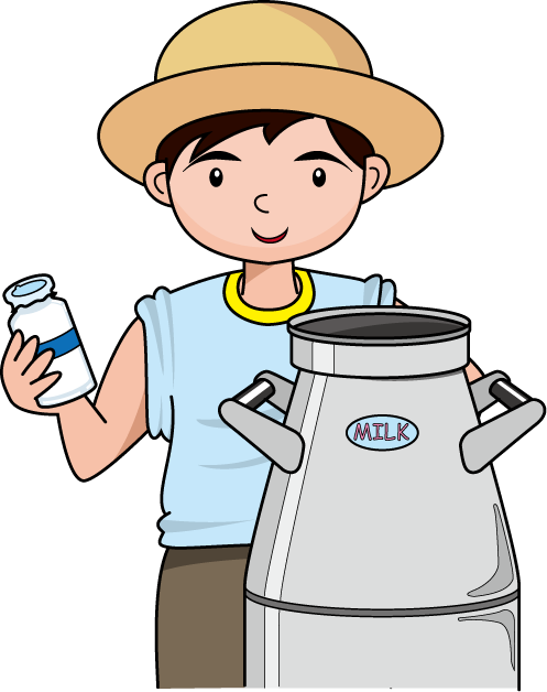 畜産10-牛乳缶 イラスト