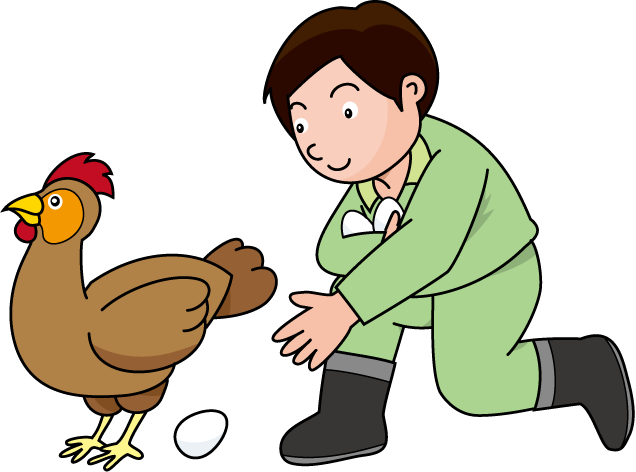 畜産17-鶏と卵 イラスト
