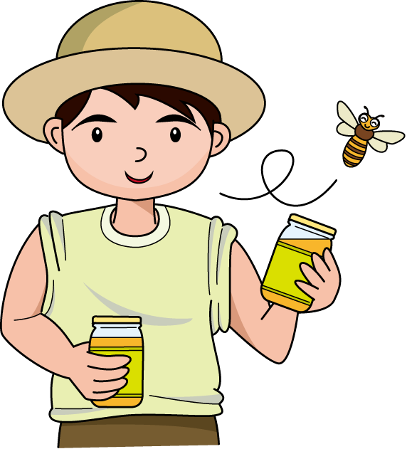 畜産28-蜂蜜 イラスト