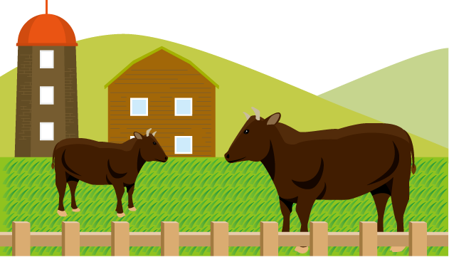 畜産30-牧場 イラスト