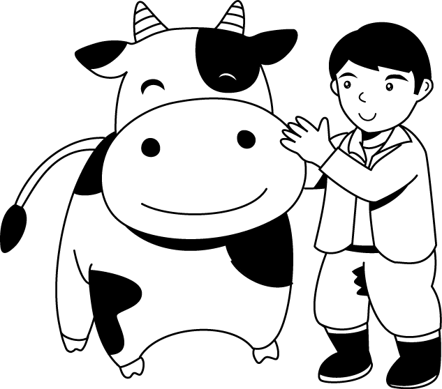 畜産11-乳牛 イラスト