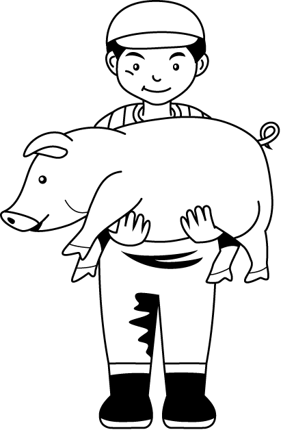 畜産20-ブタ イラスト