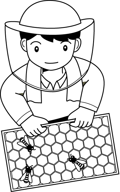 畜産27-養蜂 イラスト