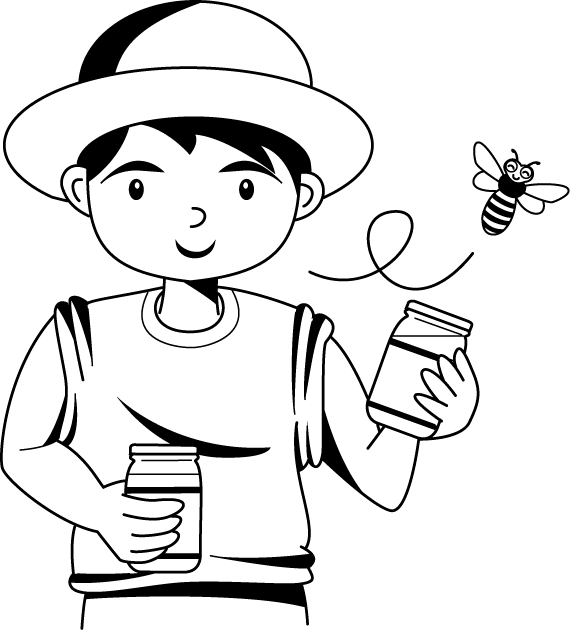 畜産28-蜂蜜 イラスト