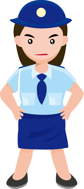 警察07-婦人警官イラスト