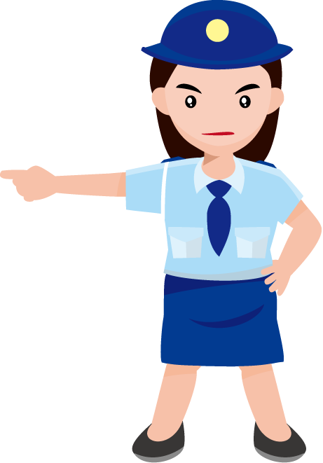 警察08-婦人警官イラスト