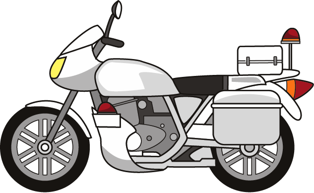 警察19-白バイ イラスト