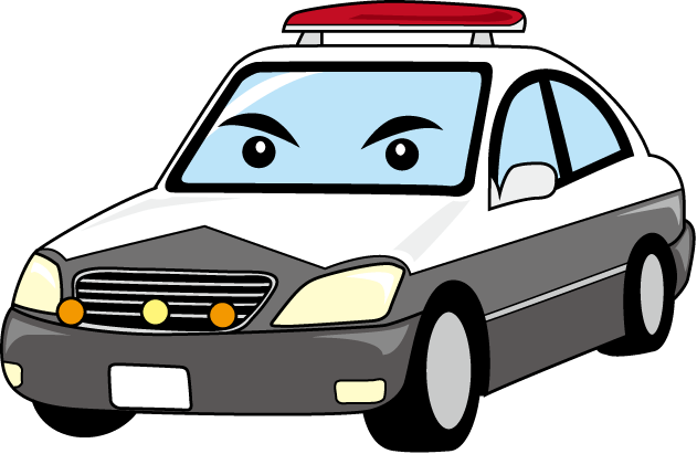 警察22-パトカー イラスト