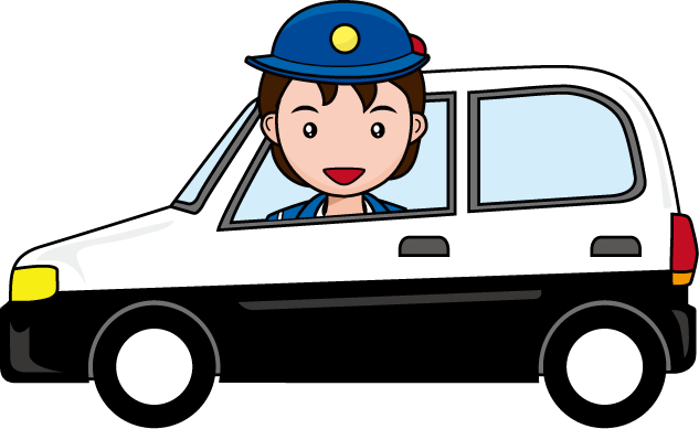 警察24-パトカー イラスト