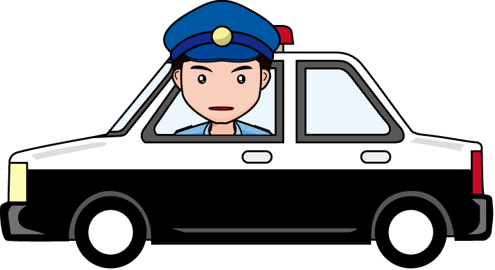 警察25-パトカー イラスト