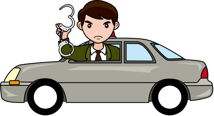警察26-覆面パトカー イラスト