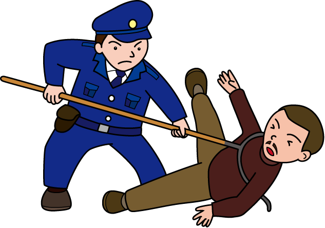 警察30-さすまた イラスト