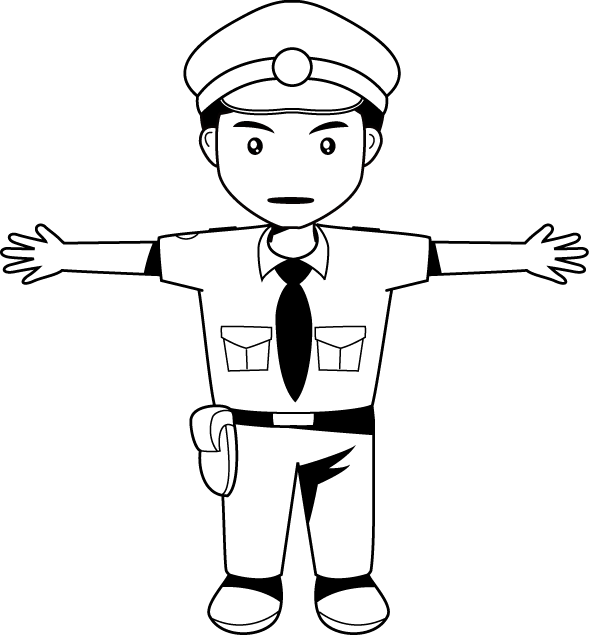 警察04-警官 イラスト