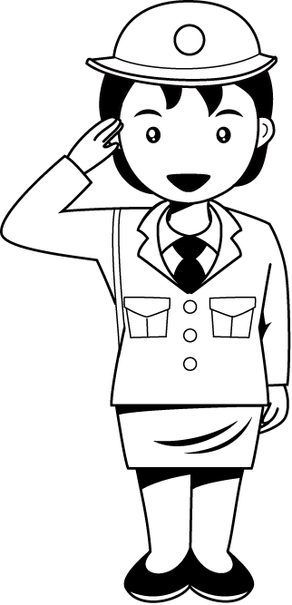 警察06-婦人警官イラスト