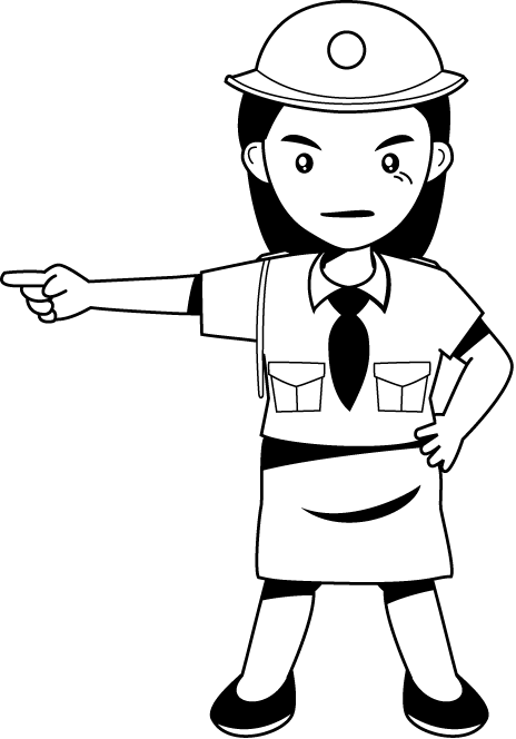 警察08-婦人警官イラスト