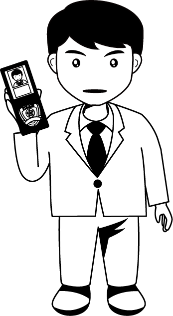 警察16-刑事 イラスト