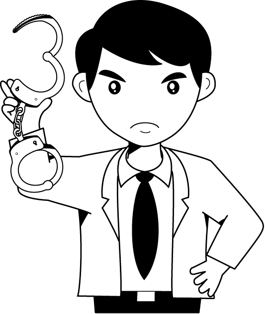 警察18-手錠 イラスト