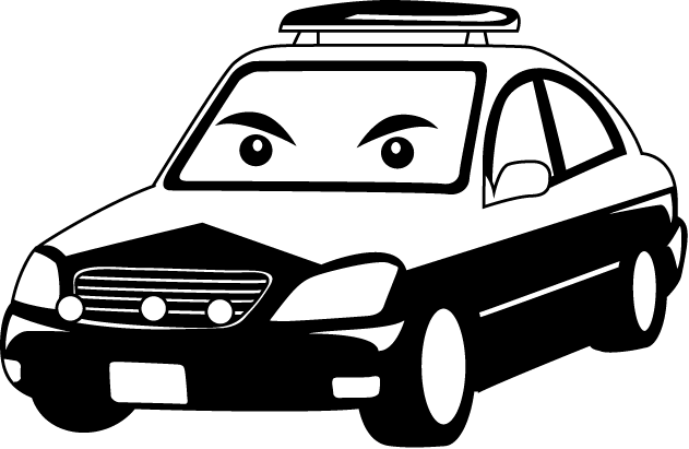 警察22-パトカー イラスト
