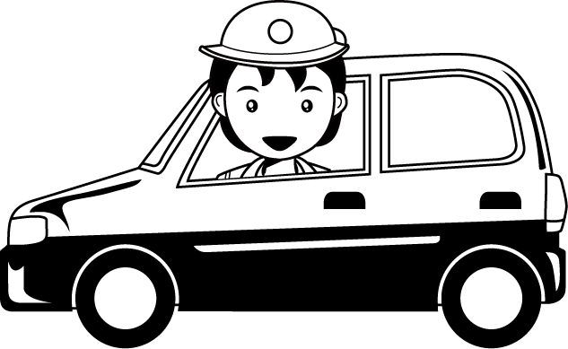 警察24-パトカー イラスト