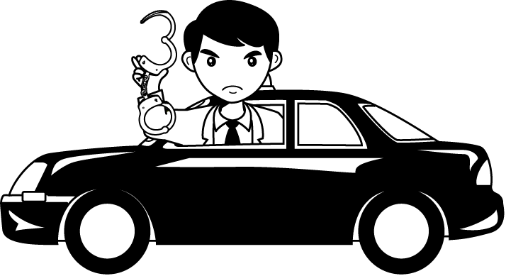 警察26-覆面パトカー イラスト