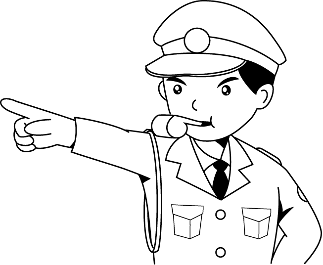 警察28-警官 イラスト