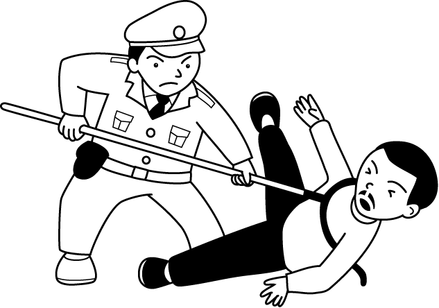警察30-さすまた イラスト