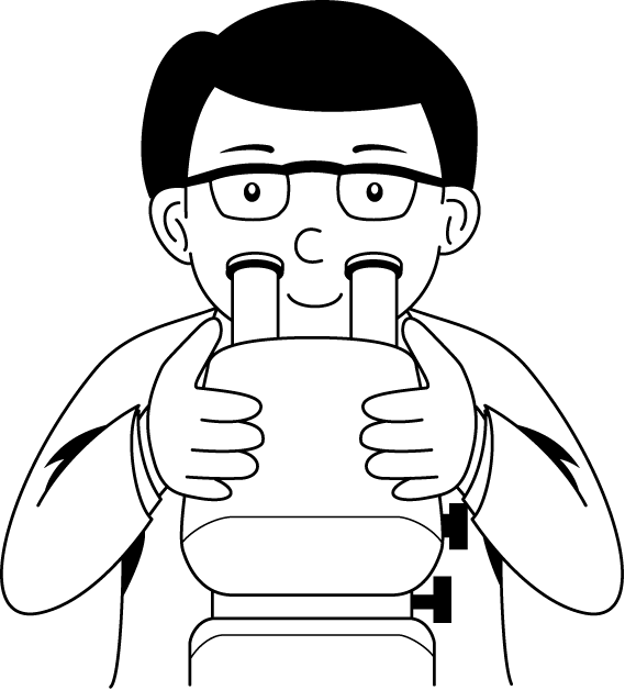 研究09-顕微鏡 イラスト