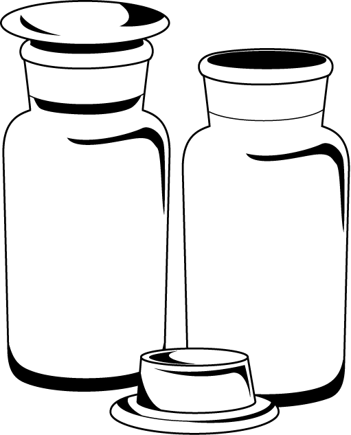 研究14-ガラス瓶 イラスト