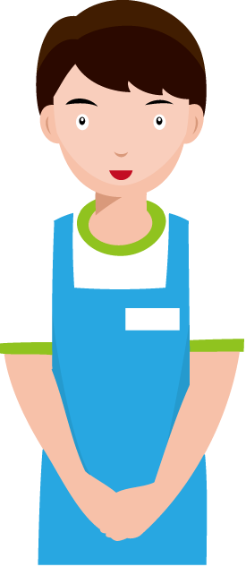 物販05-コンビニ店員 イラスト