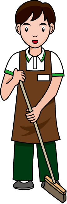 物販17-店内清掃イラスト