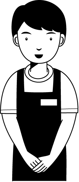 物販05-コンビニ店員 イラスト