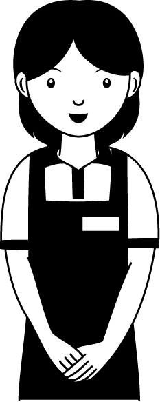 物販06-コンビニ店員 イラスト