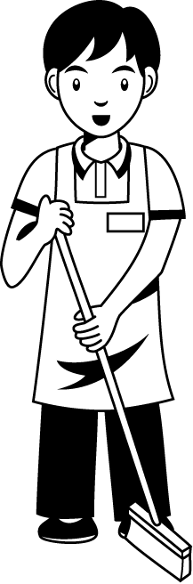 物販17-店内清掃イラスト