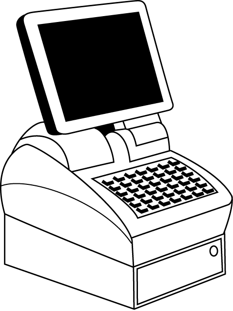 物販25-レジ イラスト