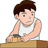 鉋(カンナ)のイラスト