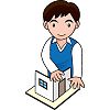 建築模型のイラスト